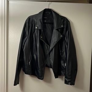Black, leather jacket